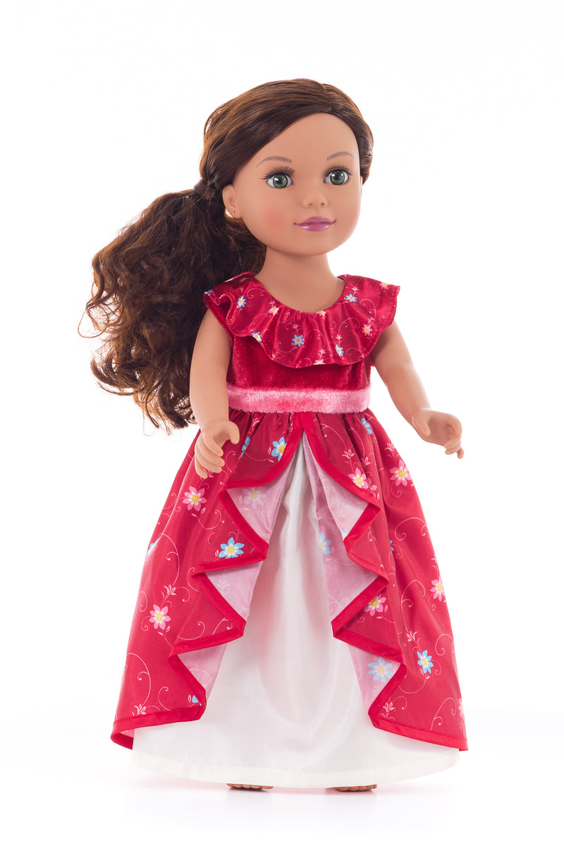 doll red dress Little Adventures Ruby Princess Doll Dress