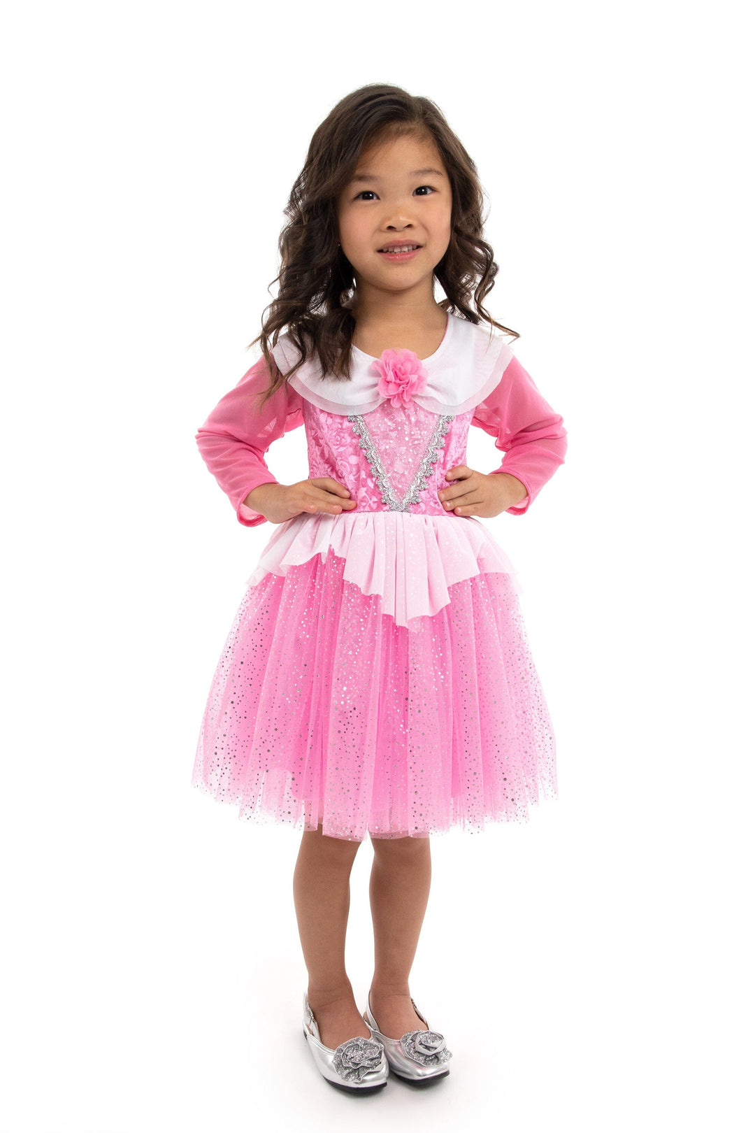 high waisted tall dress pants Girl's Princess Party Smocked Dress in Pink size 8 main image 0
