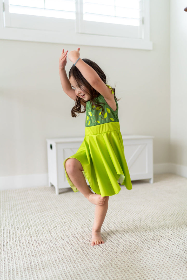 green dress tinkerbell Little Adventures Twirl Up Costume Category:DiscountEligible One-Shoulder Maxi Dress in Celebrate an iconic character Holiday Sparks:Large