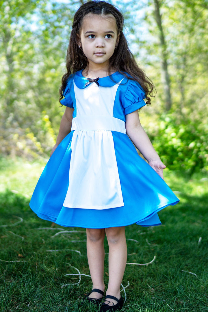 blue dress for alice in wonderland costume Alice Twirl Dress – Little Adventures