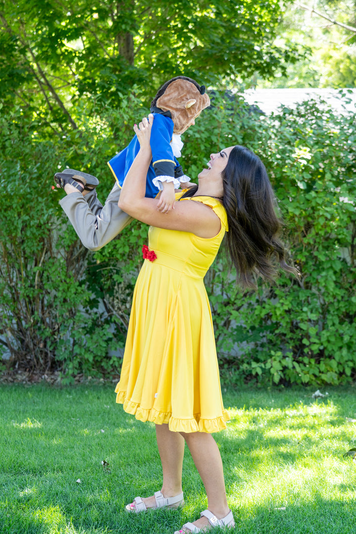 Adult Yellow Beauty Twirl Dress  Little Adventures