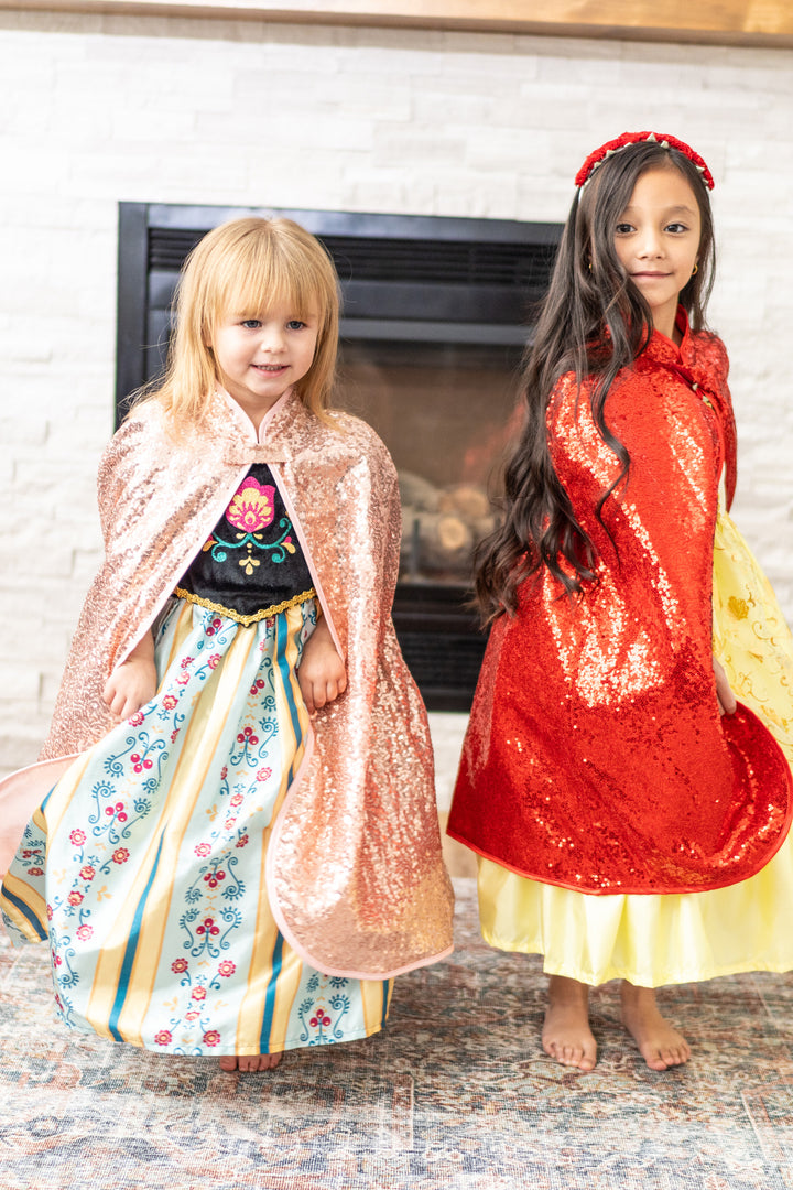 Little Adventures Shimmer Cloak Costume Dressup Ages 3-8 Machine Washable Child Pretend Play& Party Dress Up with No Glitter (Rose) Little Adventures Shimmer Cloak Costume Dressup Ages 3-8 Machine Washable Child Pretend Play& Party Dress Up with No Glitter (Rose)