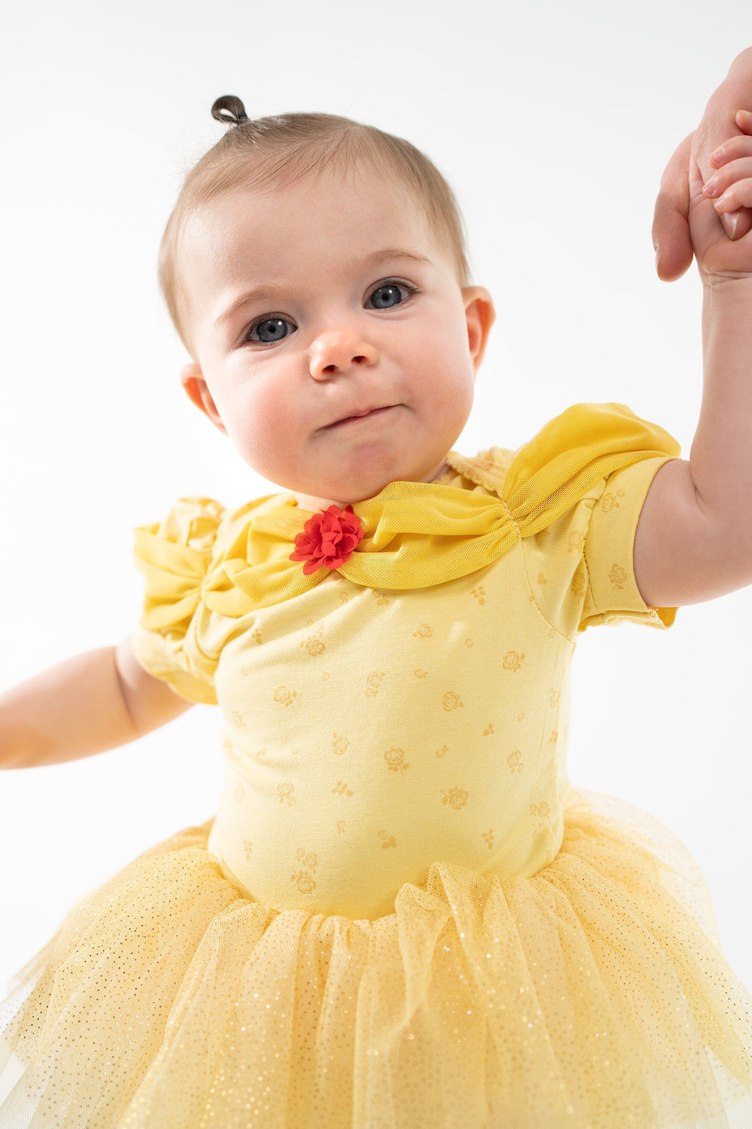 slim fit dress slacks Luxurious Gold Sequence baby Dress – babiesfrock main image 1
