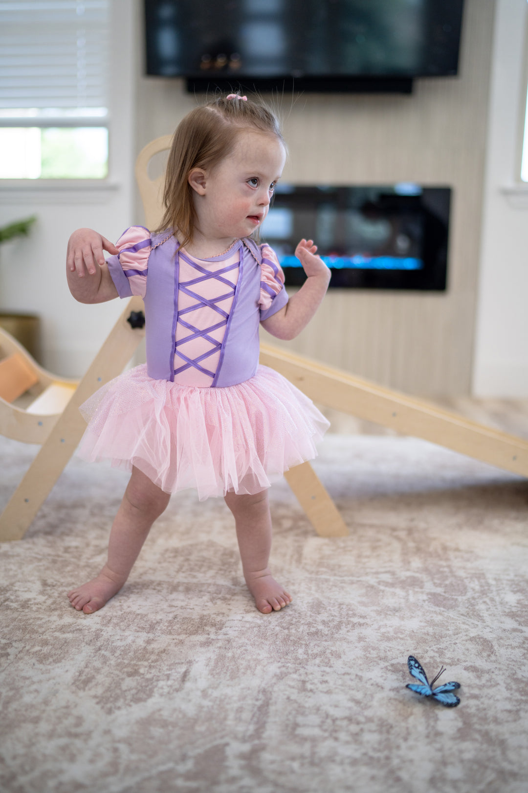 rapunzel dress Enchanted  Little Adventures Multiple layers of sparkly tulle in purple and pink create a magical skirt Baby Rapunzel Dress  Little