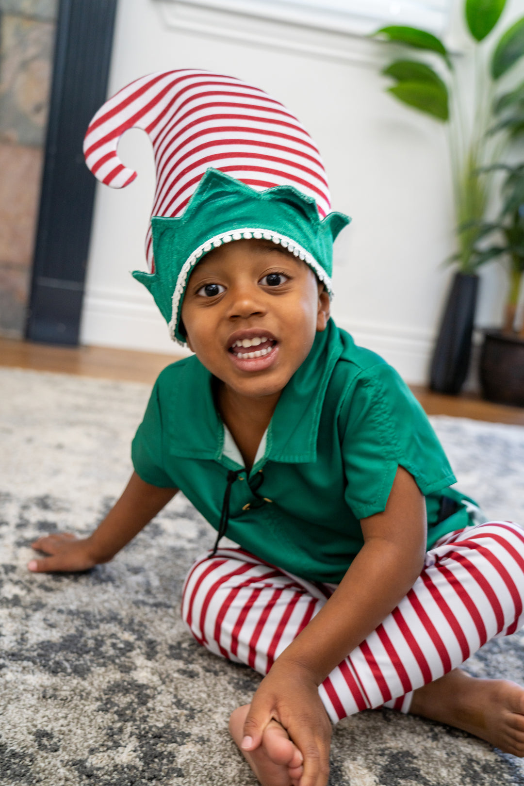 slim fit dress slacks Green 1940s Christmas Elf Dress Set