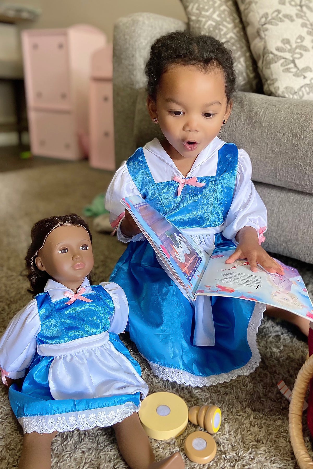 Little Adventures 41375 Doll Dress Beauty Day Dress with Hair Bow