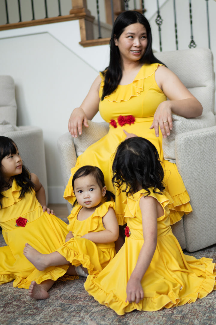 Adult Yellow Beauty Twirl Dress Size 10 | Little Adventures | Children's Dress Ups & Costumes