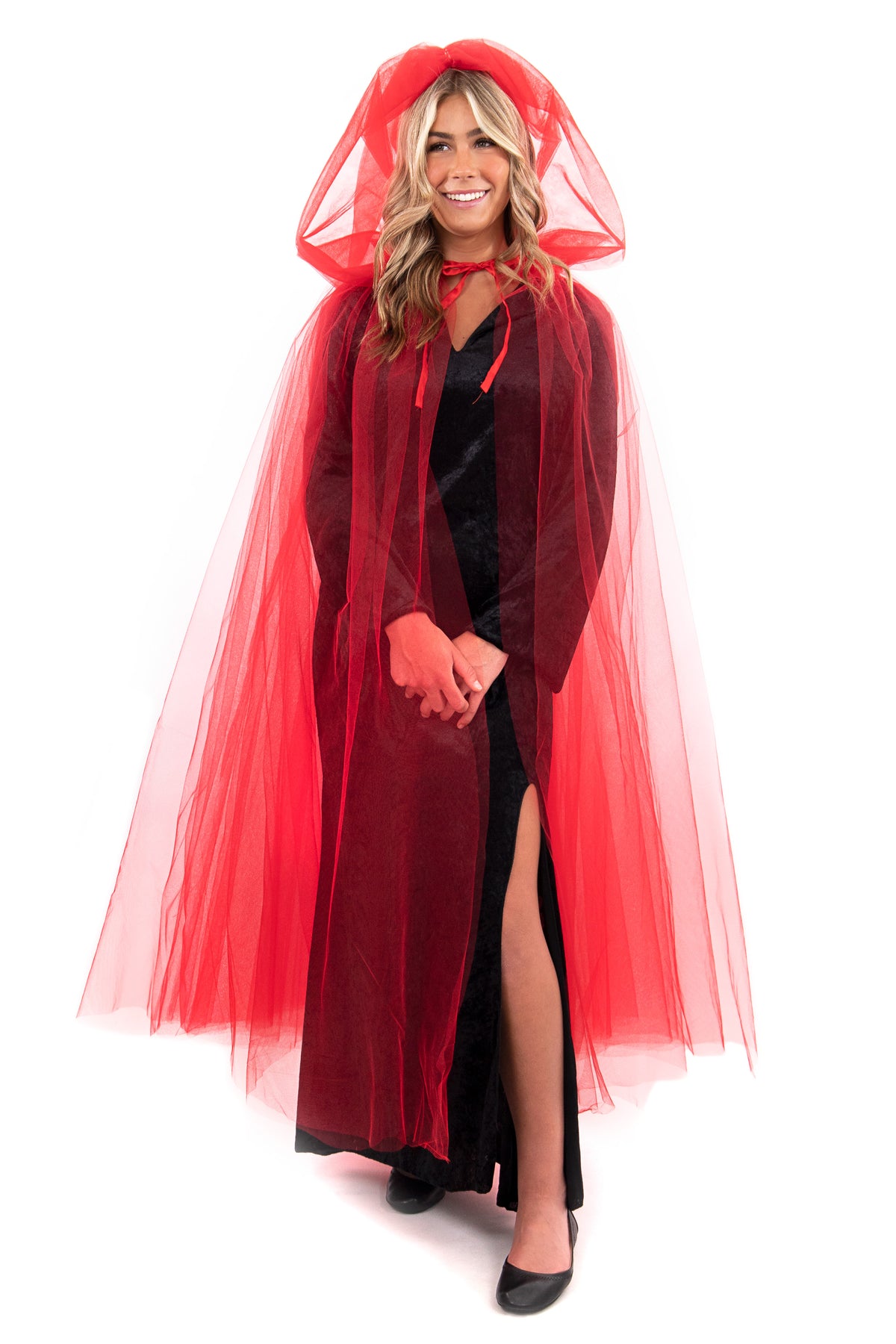 Little Adventures Adult Red Tulle Cloak 55102 (Regular) Little Adventures Adult Red Tulle Cloak 55102 (Regular)