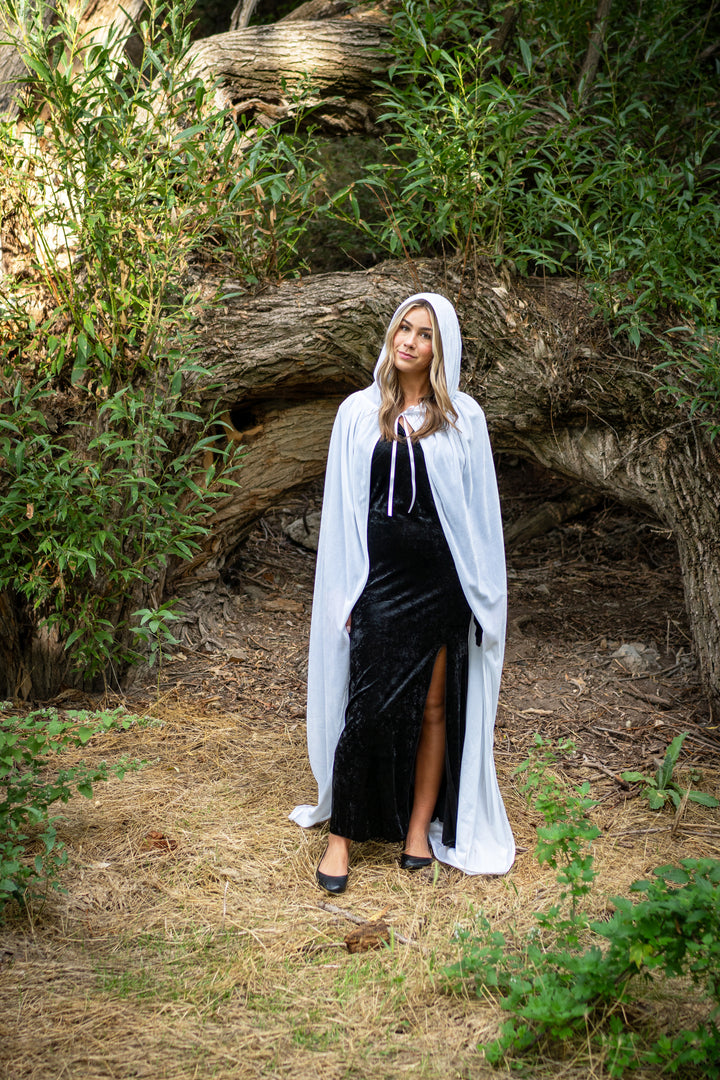 Adult White Velvet Cloak | Little Adventures