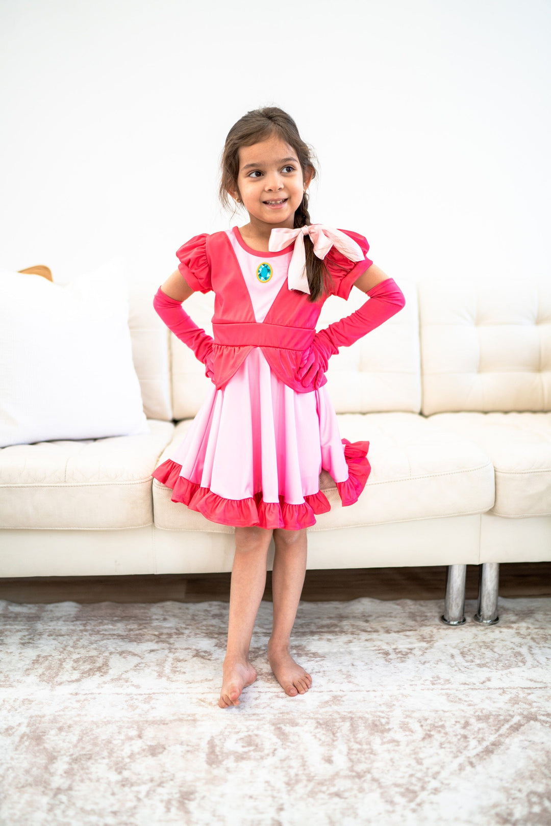 open lace back dress Hot Pink Princess Gloves L/XL (5-9 yrs.) | Little Adventures | Children's Dress UPS & Costumes
