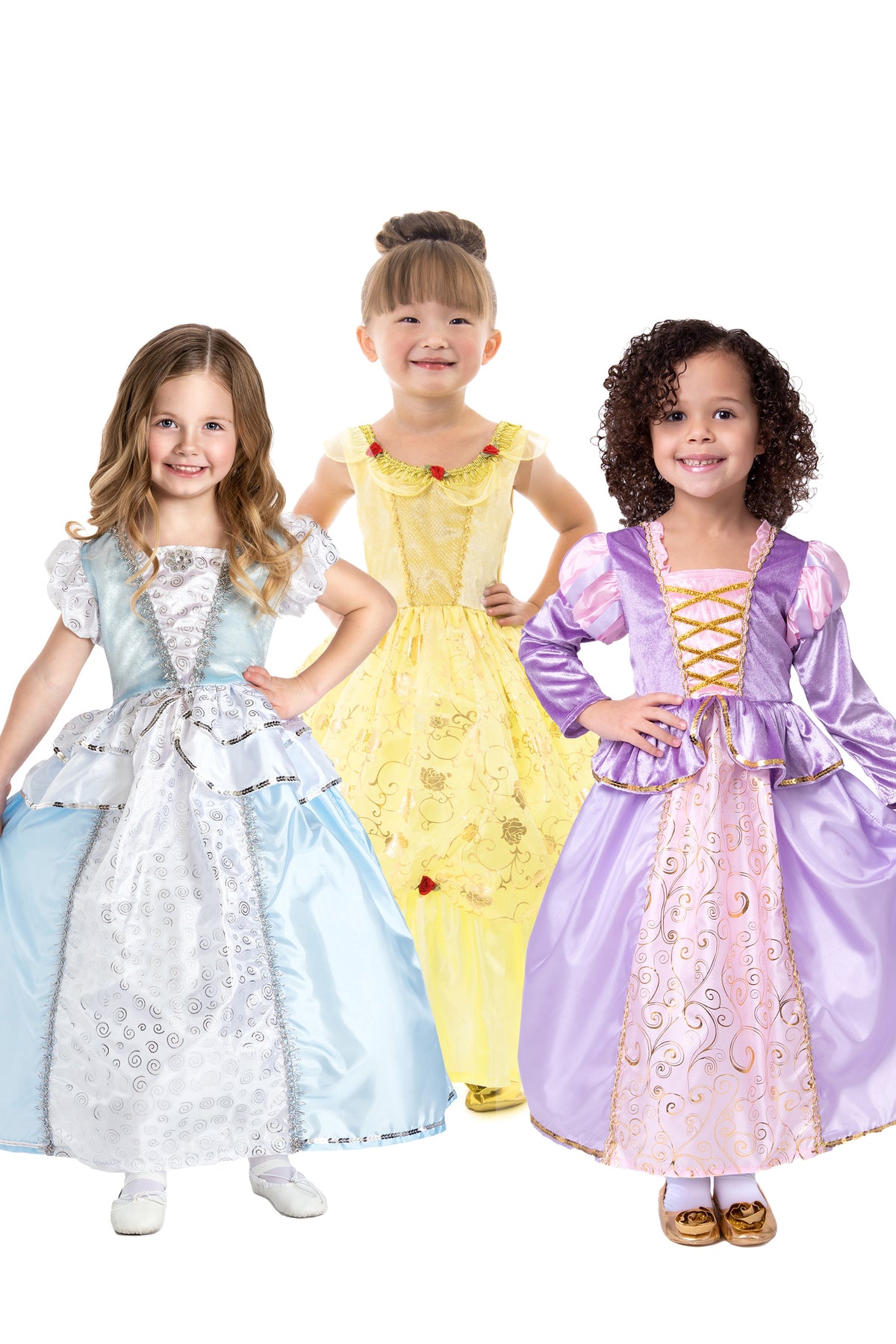 little adventures princess dresses Royal Pink Dress Up Costume for Girls (Medium Age 3-5) up accessories like princess and queen dresses Yellow Beauty Dress Up Costume