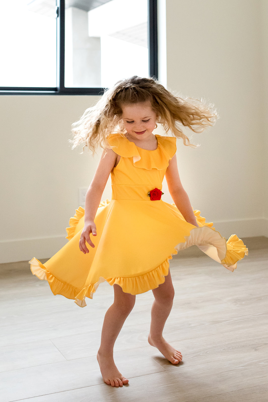 Yellow Beauty Twirl Dress – Little Adventures