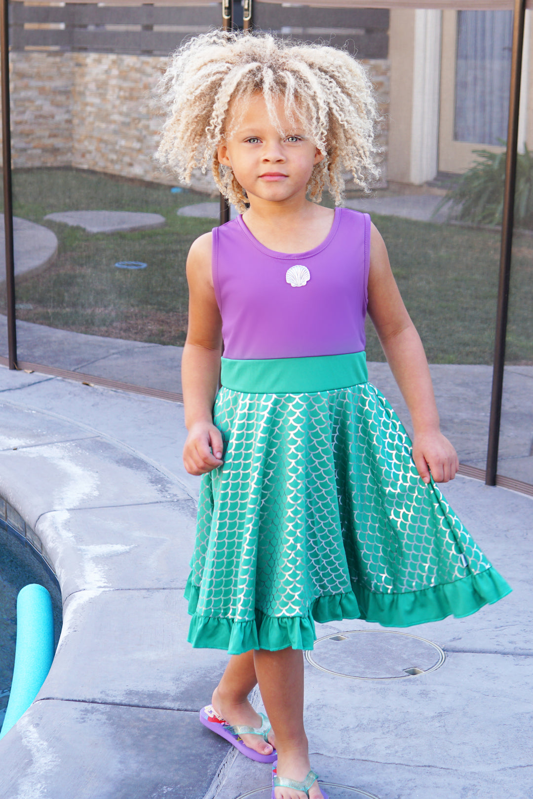 Little Adventures Mermaid Twirl Dress, Size 12
