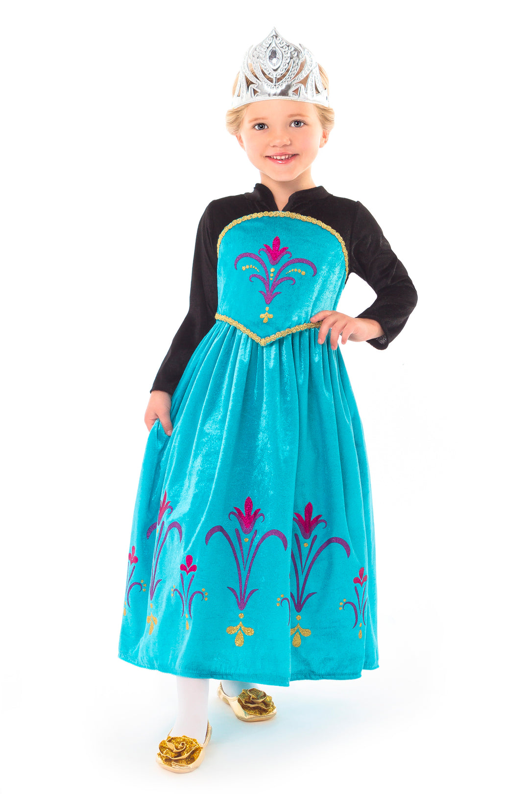 open lace back dress Little Adventures Ice Queen Coronation Dress Up Costume