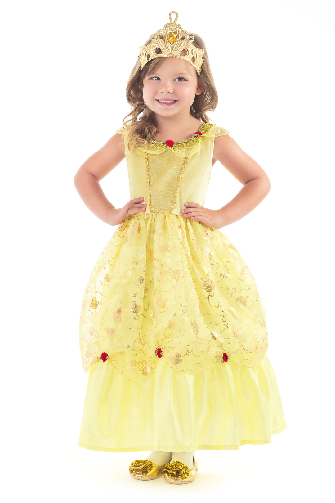 Little Adventures 11355 Yellow Beauty Dress for 9-11 Years