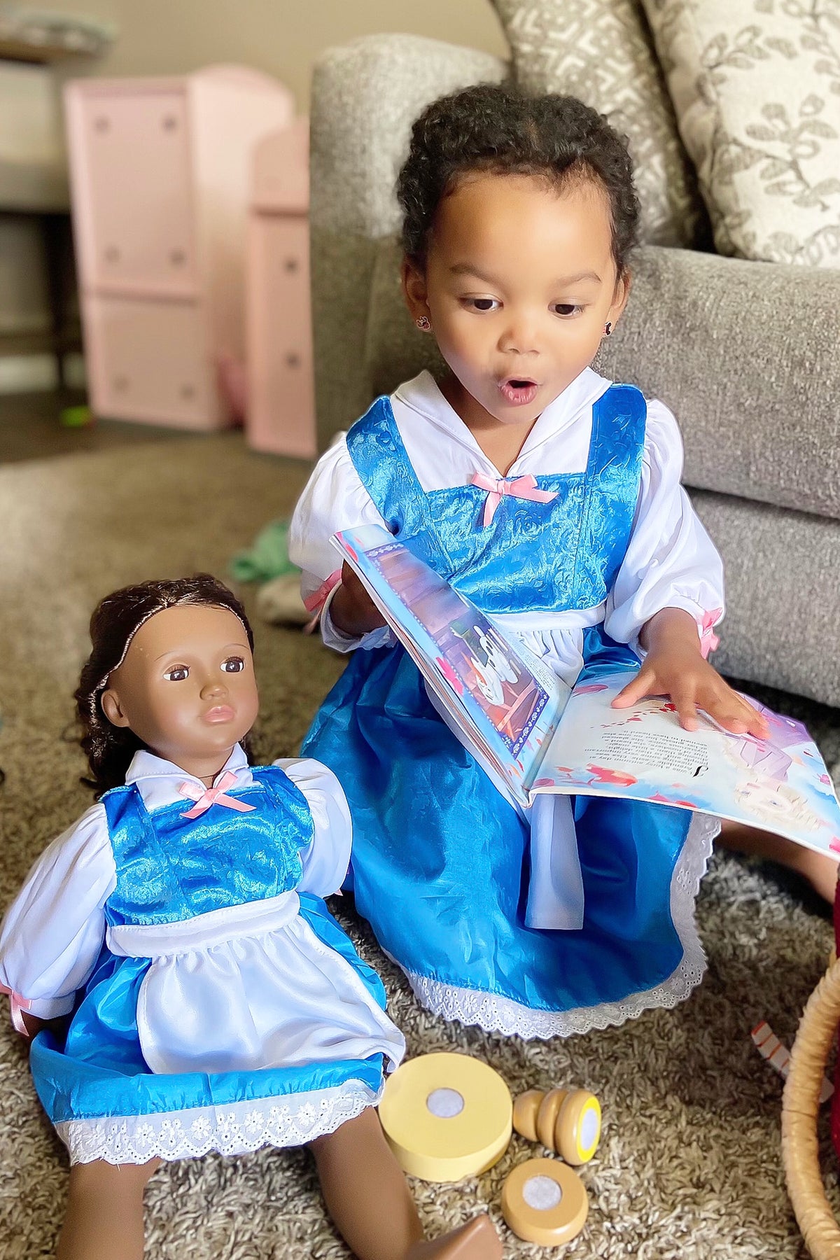 Little Adventures Beauty Day Dress With Bow Costume (X-Large 7-9) - Machine Washable Child Pretend Play And Party Dress With No Glitter