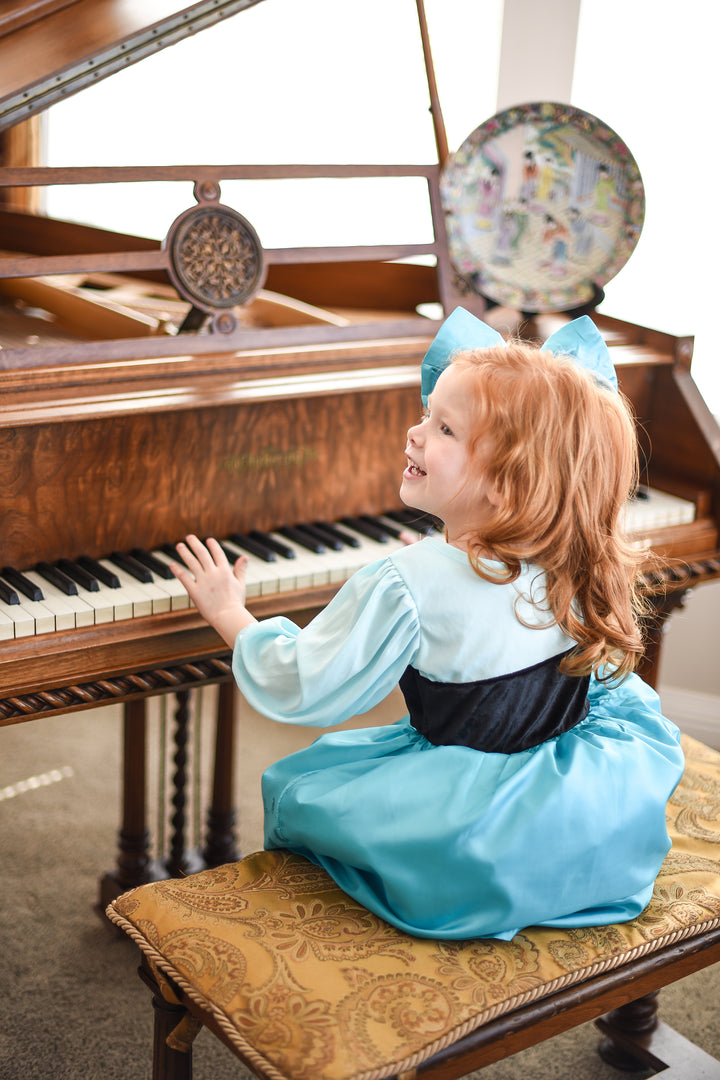 Little Adventures Mermaid Day Dress with Bow Dress Up Costume