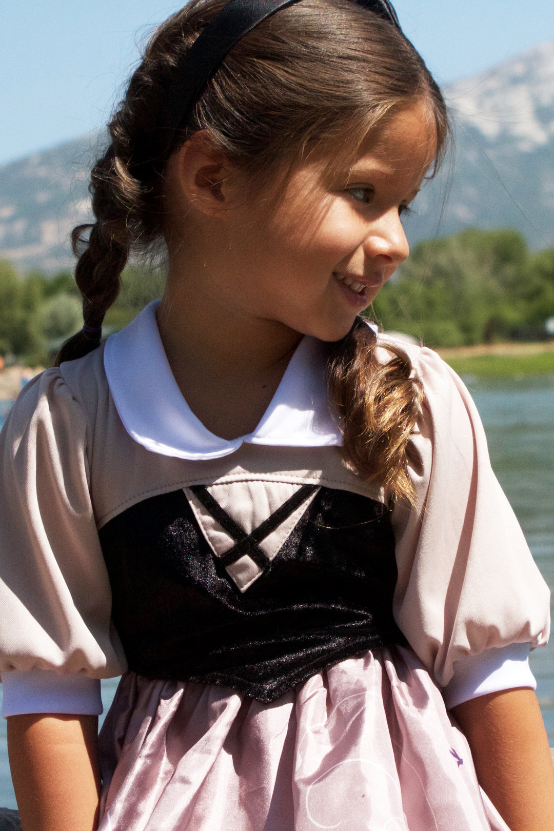 Little Adventures Girls' Sleeping Beauty Day Dress with Headband