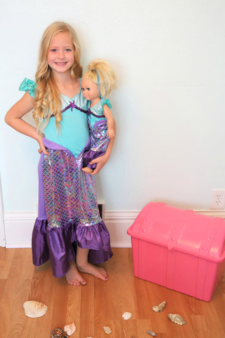 little adventures mermaid dress Purple Sparkle Mermaid – Little Adventures