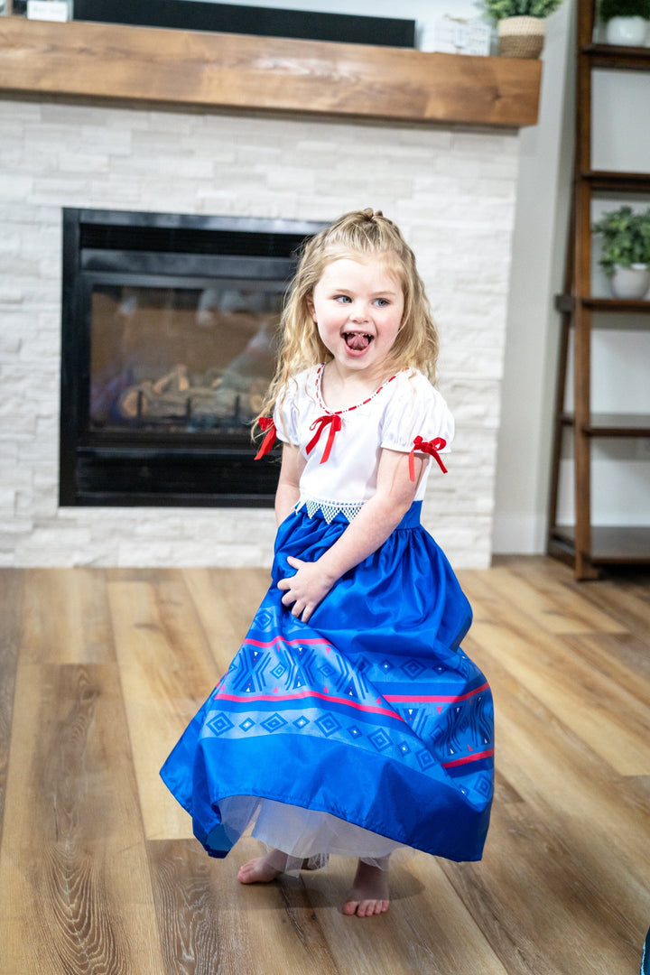 open lace back dress Little Adventures 12205 Strong Princess Dress for 9-11 Years