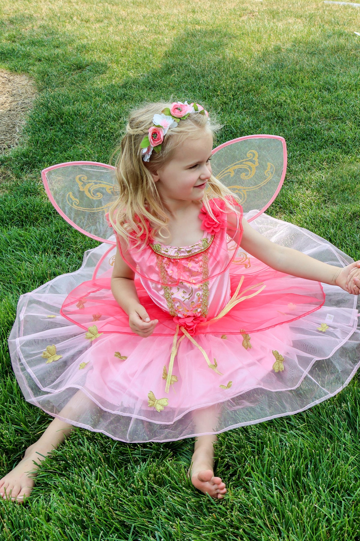Pink Peach Fairy Tutu Dress-with Wings Fairy Birthday , Girl Dress-up Play,  Knee Length Tutu Dress Pink Peach Fairy - Etsy