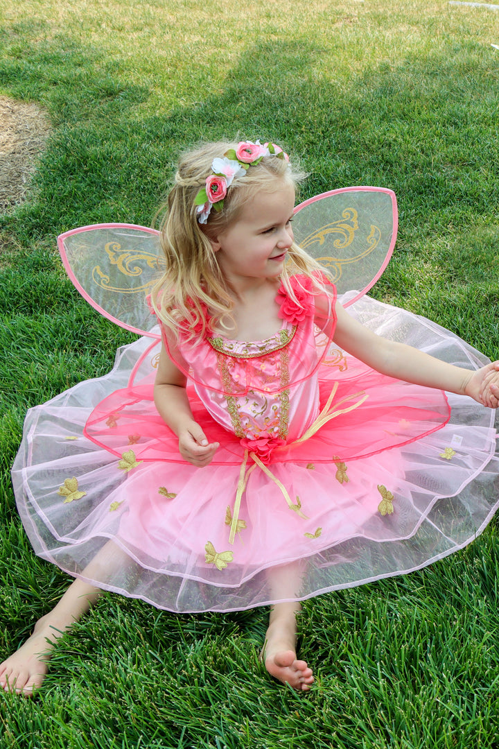 pink fairy dress Rose this dreamy dress features a delicate floral pattern that exudes a sense of fantasy and whimsy Fairy Dress Meri Meri