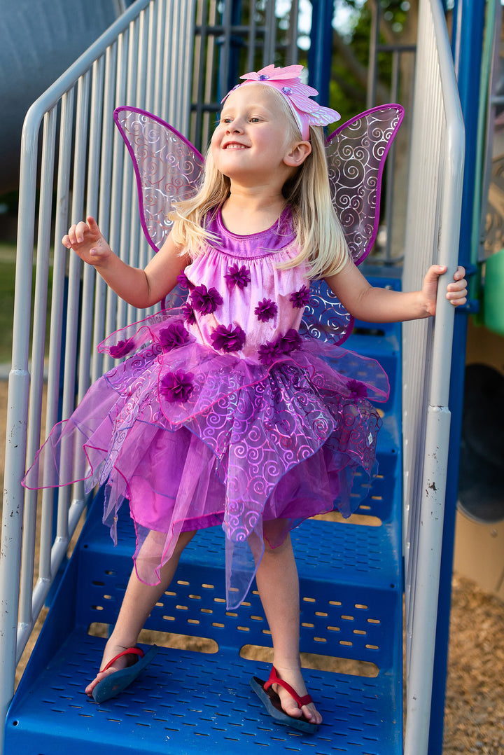 Little Adventures Purple Blossom Fairy Dress Up Costume Little Adventures Purple Blossom Fairy Dress Up Costume