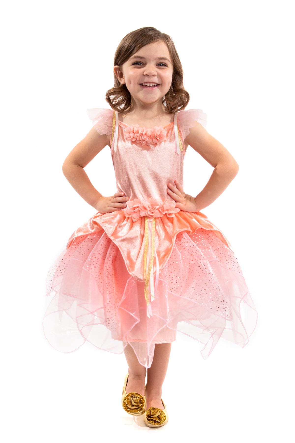 pink fairy dress Blush tale Formal Prom Evening Size 22W / Pink airy tulle that drape gracefully over the silhouette Rose Garden Fairy