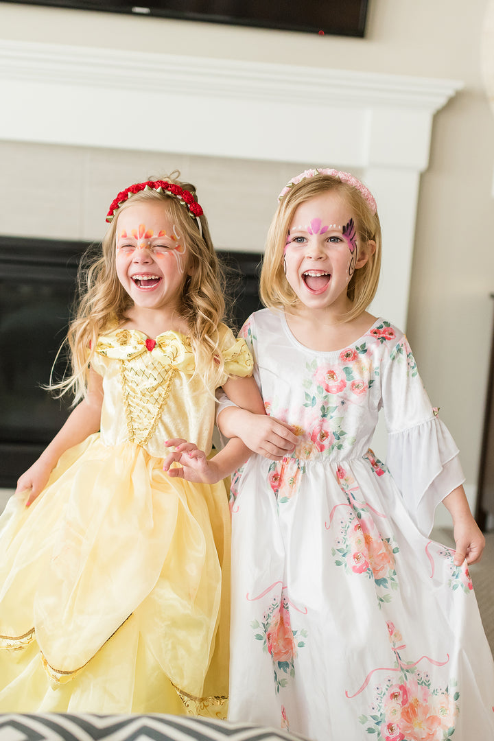 little adventures dress ups Deluxe Yellow Beauty Up Costume Color:M-Emerald Green puffy ballerina dress Costume Culture Girl's Roman silky soft
