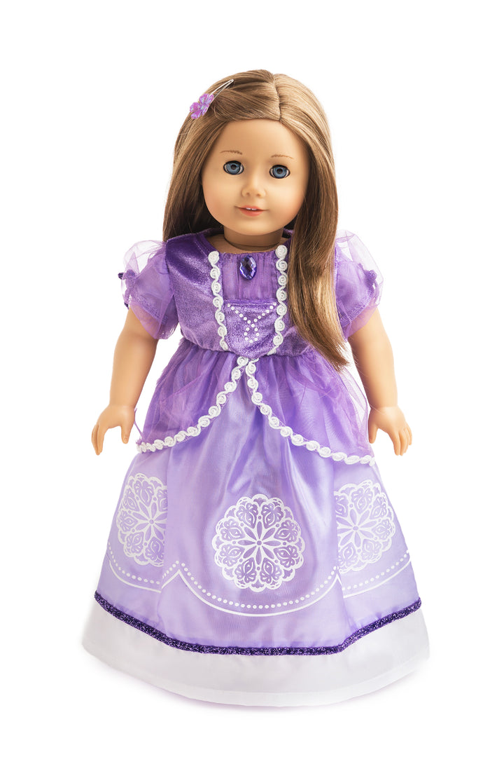 purple dress doll Magnolia Doll Dress and Top Little Lizard King