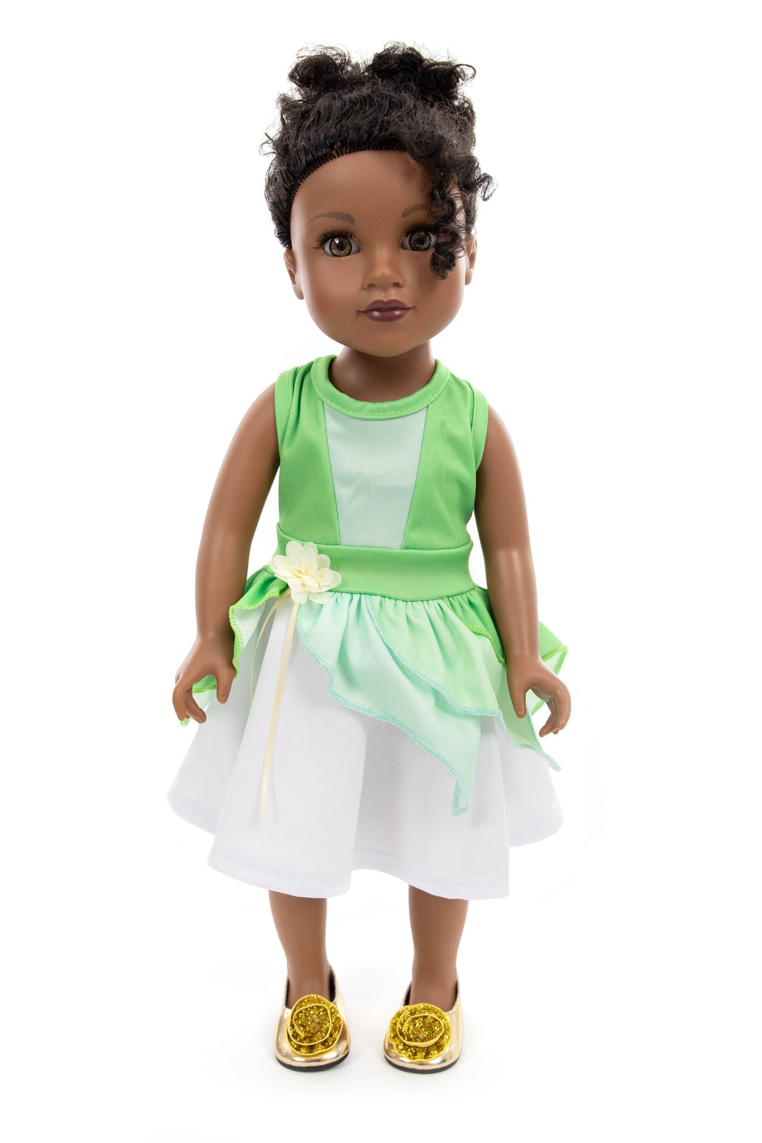 green dress doll Little Adventures Twirl Princess Doll Not Included Machine Washable Child Pretend Play And Party Doll Clo Size:40XS This design features clothing Green and Black Gothic BELTS & HARNESSES