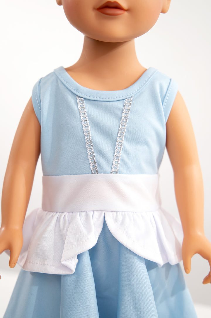 blue maxi knit dress Little Adventures Twirl Princess Doll Dress Cinderella