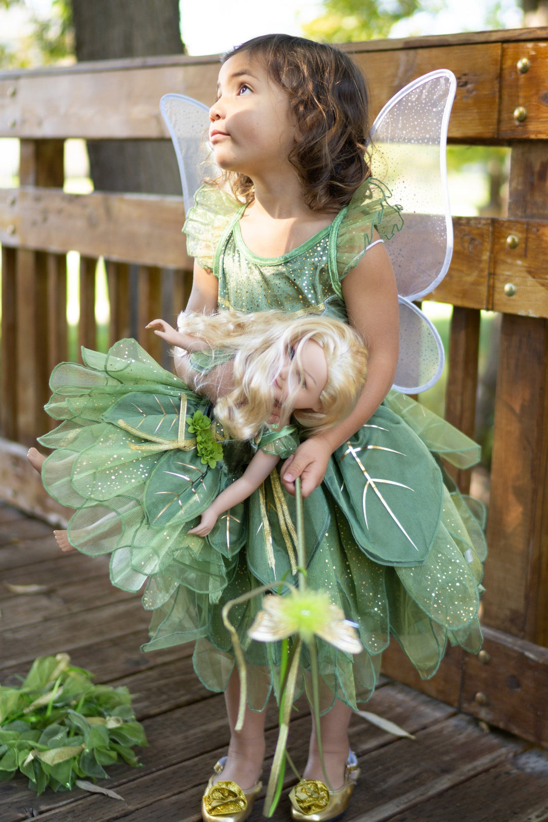 Doll Dress Pixie Tinkerbell Fairy with Wings
