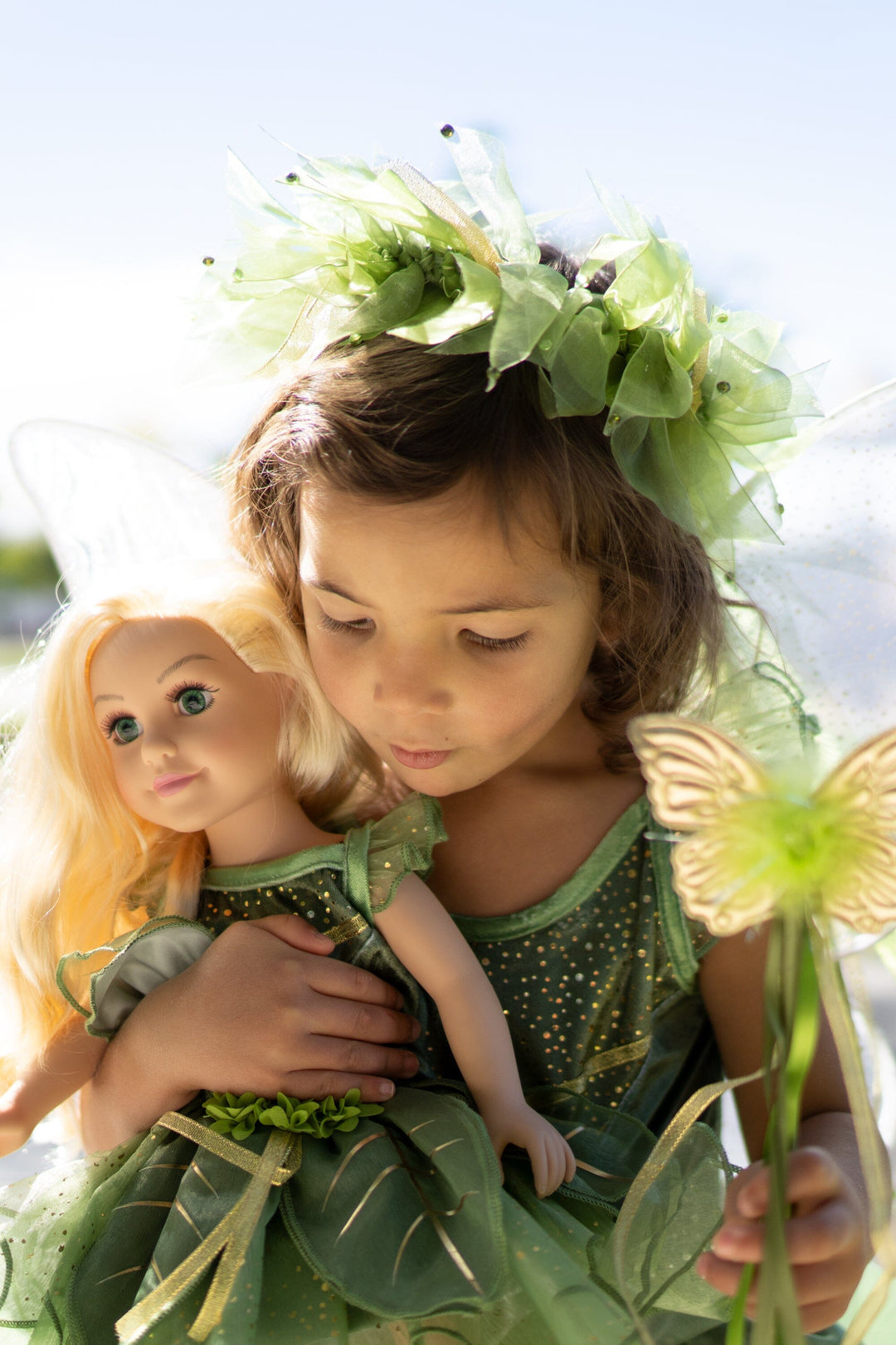 fairy dolls dress up Little Adventures Springtime Fairy Girl Doll Dress with Wings