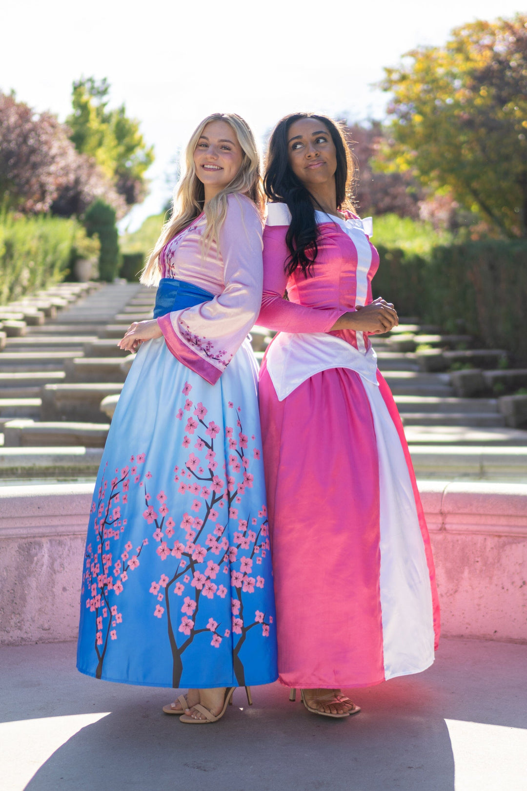 Little Adventures Enchanted Cherry Blossom Princess Dress-Up Costume for Adult Women - Machine Washable Cosplay Dresses, image size:1080x1620