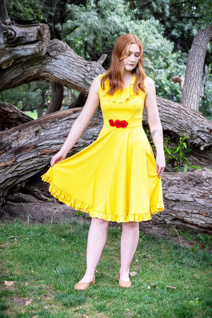Adult Yellow Beauty Twirl Dress Size 10 | Little Adventures | Children's Dress Ups & Costumes