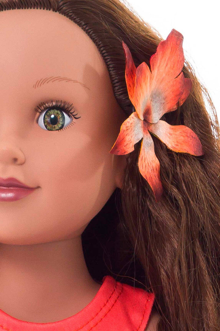 Little Adventures Doll Dress Island Princess with Hair Clip